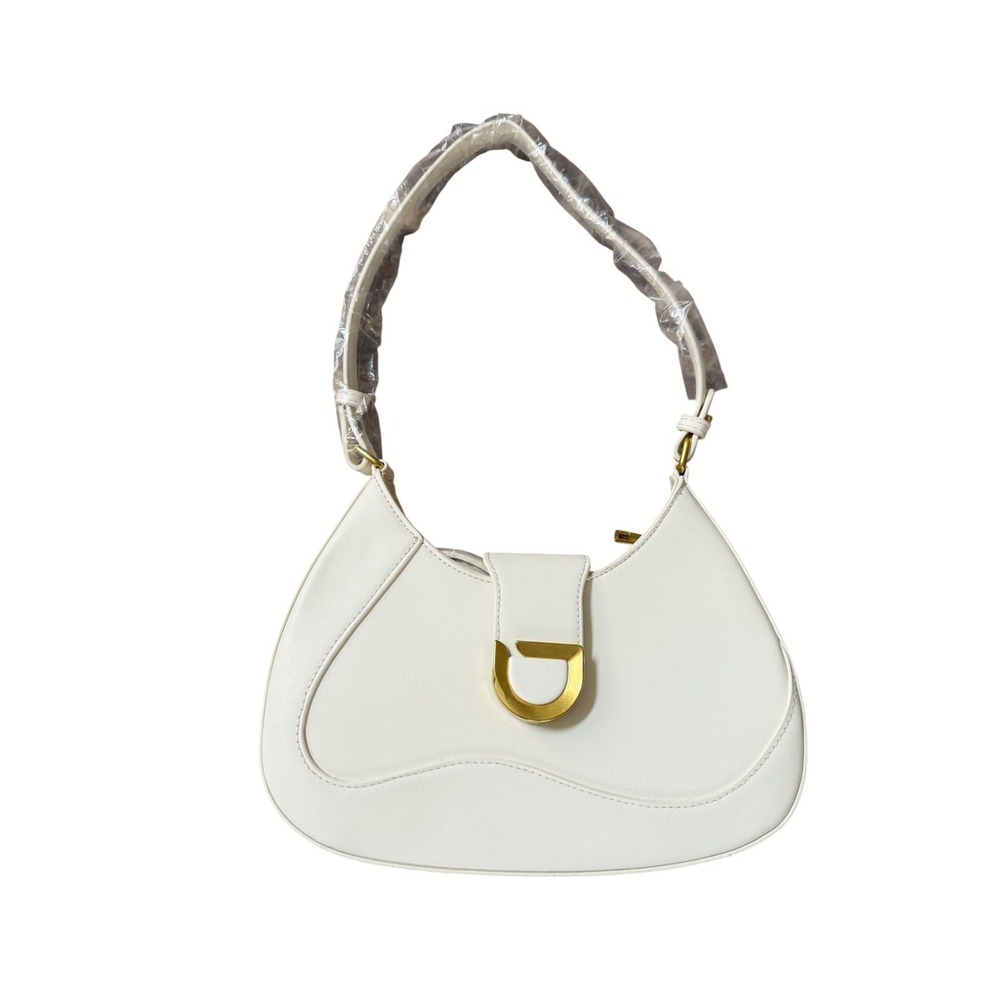 NEW! Minimalist White Shoulder Bag Crossbody Strap